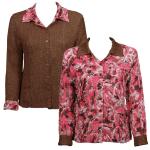  Batik Blush reverses to Solid Brown