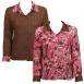 Batik Blush reverses to Solid Brown