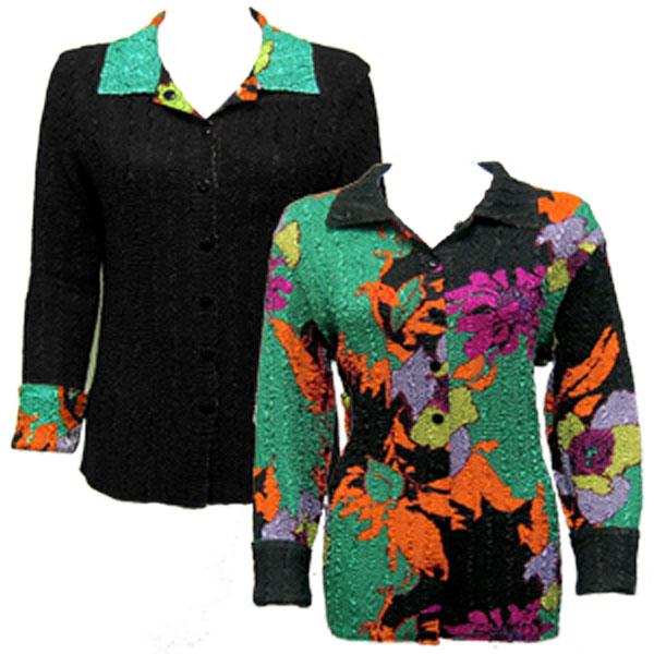 Wholesale 9989 - Reversible Magic Crush Jackets Cukoo Green reverses to Solid Black -     M-L