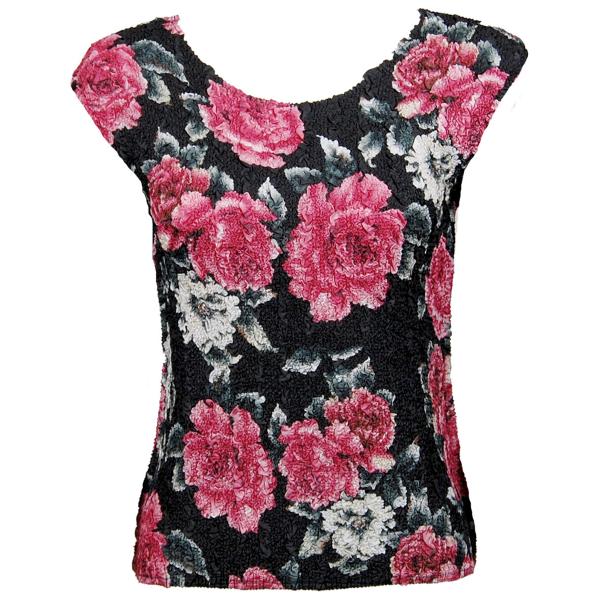 Wholesale 836 - Ultra Light Crush Cap Sleeve Tops Pink Floral - One Size Fits Most