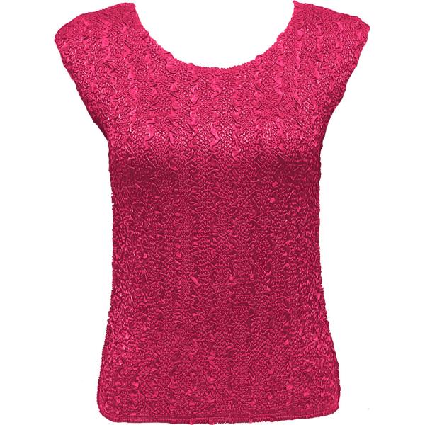 Wholesale 925 - Ultra Light Crush Blouses Solid Hot Pink - Plus Size Fits (XL-2X)