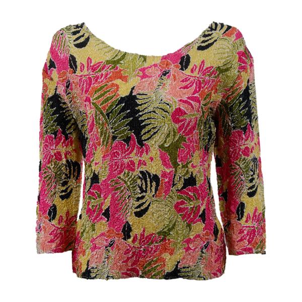 Wholesale 837 - Ultra Light Crush Three Quarter Sleeve Tops Tropical Heat - One Size Fits Most