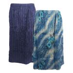 Marble Floral - Blue reverses to Solid Navy