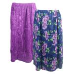 Navy with Purple Flowers reverses to Solid Bright Purple