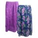 Navy with Purple Flowers reverses to Solid Bright Purple