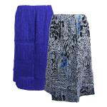 Reptile Floral - Blue reverses to Solid Bright Blue