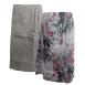 White-Black-Pink Floral reverses to Solid Silver