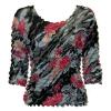 Six Georgette Popcorn 3/4 - Black-Grey Rose Floral