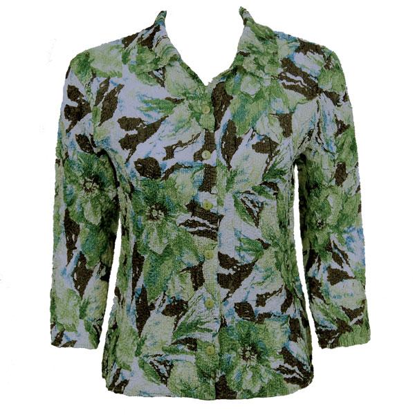 Wholesale 925 - Ultra Light Crush Blouses  Tropical Green - One Size Fits Most