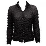 Georgette Popcorn - Cardigan - Solid Black
