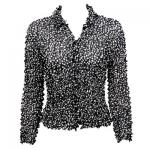 Georgette Popcorn - Cardigan -  Polka Dot Black-White