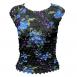  Black-Blue Floral
