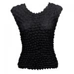 Georgette Popcorn - Sleeveless - Solid Black
