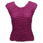Georgette Popcorn - Sleeveless - Solid Raspberry