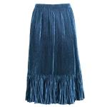 Skirts - Satin Micro Pleat - Calf Length  - Solid Slate