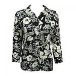  Ivory Floral on Black