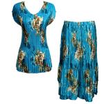 Sets Satin Mini Pleat - Cap Sleeve V Neck/Skirt - Taupe on Teal