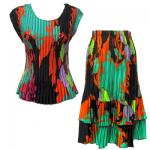 Sets Satin Mini Pleat - Cap / Skirt  - Cukoo Green
