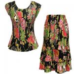 Sets Satin Mini Pleat - Cap / Skirt  - Floral Bouquet