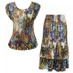 Sets Satin Mini Pleat - Cap / Skirt  - Paisley Plaid Royal