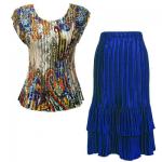 Sets Satin Mini Pleat - Cap / Skirt  - Paisley Plaid Royal - Royal Skirt