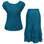 Sets Satin Mini Pleat - Cap / Skirt  - Solid Teal