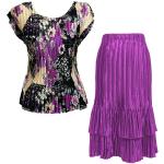 Sets Satin Mini Pleat - Cap / Skirt  - Raspberry Sherbet Abstract - Raspberry Sherbet Skirt