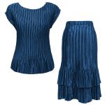 Sets Satin Mini Pleat - Cap / Skirt  - Solid Slate