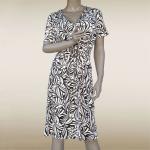Short Sleeve Black-Ivory Print 