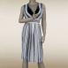 Sleeveless V Neck Black-White Stripe 