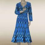 Three Quarter Sleeve Blue Print