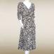 Three Quarter Sleeve Black-Ivory Print