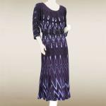 Three Quarter Sleeve Purple Print