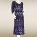 Three Quarter Sleeve Purple Print