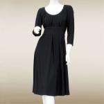 Three Quarter Sleeve Solid Black
