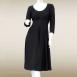 Three Quarter Sleeve Solid Black