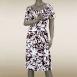 Short Sleeve Brown-White Print