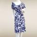 Short Sleeve Navy-White Print