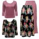 Black Floral Reverse Skirt - Two TQ Tops Black Floral Reverse Skirt - Two TQ Tops