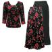 Black with Roses Reverse Skirt - Black with Roses TQ Black with Roses Reverse Skirt - Black with Roses TQ