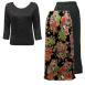 Floral Bouquet Reverse Skirt - Black TQ Floral Bouquet Reverse Skirt - Black TQ