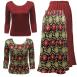 Medallion Gold-Red Reverse Skirt - Two TQ Tops Medallion Gold-Red Reverse Skirt - Two TQ Tops
