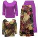 Paisley Plaid Magenta Reverse Skirt - Two TQ Tops