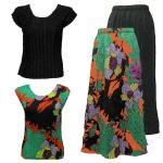 Sets Magic Crush Satin - Cap / Skirt - Cukoo Green Reverse Skirt - Two Cap Sleeves