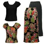 Sets Magic Crush Satin - Cap / Skirt - Floral Bouquet Reverse Skirt - Two Cap Sleeves