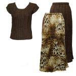 Sets Magic Crush Satin - Cap / Skirt - Giraffe Brown Reverse Skirt - Brown Cap