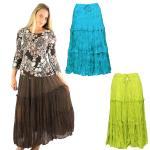 Skirts - Cotton Three Tier Broomstick 500 & 529