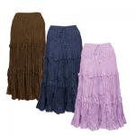 Skirts - Cotton Three Tier Broomstick