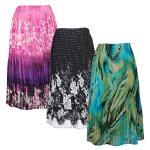 Skirts - Georgette Mini Pleat Calf Length