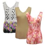 Georgette Mini Pleats - Sleeveless V-Neck